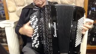 SERE413CONVCBK - Black Serenellini 413 Chromatic Button Accordion Converter C System LMM 82 96 $6999