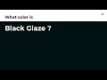 What color is Black Glaze ? #001111 hex color - Green color - Warm color 001111