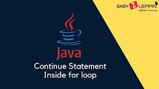 Continue Statement inside for loop