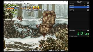 新手玩 Metal Slug 1 (合金彈頭1 越南大戰 1)，破個人記錄 10:41.94