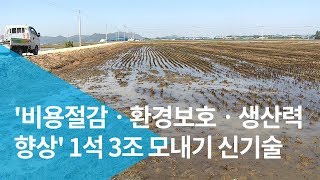 '비용절감ㆍ환경보호ㆍ생산력 향상' 1석 3조 모내기 신기술