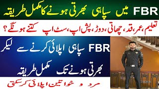 FBR Sepoy Jobs Full Details Age Education height chest running Fbr Sepoy bharti hony ka Tarika 2024