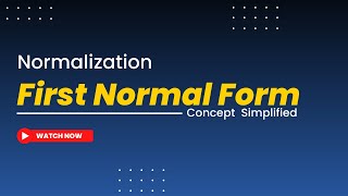First Normal Form | Normalization | DBMS