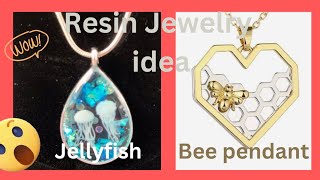 Jewelry Bee and Jellyfish Pendant - pretty pendant for new style