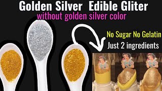 Edible Golden & silver Glitter Dust, Sparkle Hacks l How to make Glitter / Shimm