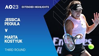 Jessica Pegula v Marta Kostyuk Extended Highlights | Australian Open 2023 Third Round