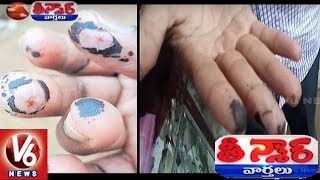 Election Officers Facing Problems With Indelible Ink After Assembly Polls | Teenmaar News | V6 News