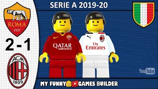 Roma Milan 2-1 • LEGO Serie A 2019/20 • Sintesi 27/10/2019 • All Goal Highlights Lego Football