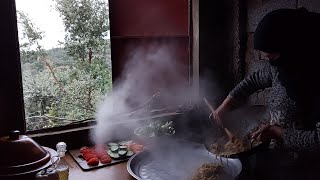 It's olive season, olive harvest on a very rainy day