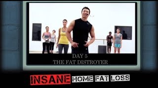 Insane Home Fat Loss Day 5 - The Fat Destroyer, Abs, Core, Cardio