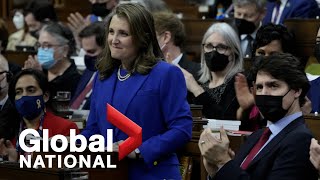 Global National: April 7, 2022 | Canada's 2022 budget takes aim at housing affordability