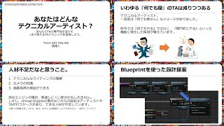 講演｜『あなたは〇〇テクニカルアーティスト？』あなたのテクニカルアートの専門性を活かす、UEで使えるTAテクニックを習得しよう！