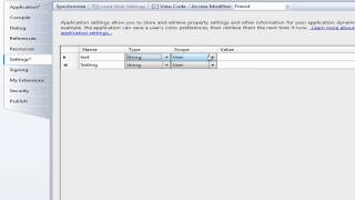 Settings - Visual Basic