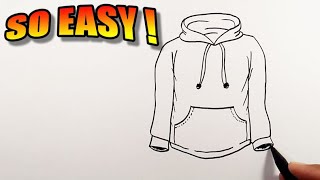 How to draw a hoodie step by step | Easy Drawings