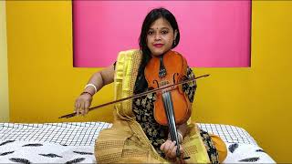 আজি নূতন রতনে(aji nutono rotone)। দ্বিজেন্দ্র গীতি। #First #time in violin l #without #karaoke