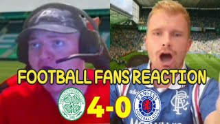 FOOTBALL FANS REACTION TO CELTIC 4-0 RANGERS (OLD FIRM DERBY) | FANS CHANNEL