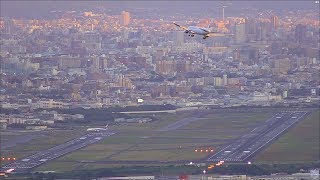 2018.08.22 伊丹14ハイライト｜Osaka airport Using runway 14｜大阪空港ライブカメラ