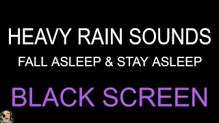 Pitch BLACK SCREEN Rain Sounds For Sleeping NO THUNDER, Heavy Rain Sounds at Night by Still Point