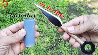 How to make a KUNAI knife from PVC pipe
