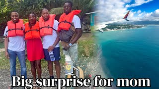 Surprising my mother in Jamaica 🇯🇲 after 4 years in America 🇺🇸   #jamaica #america #surprise