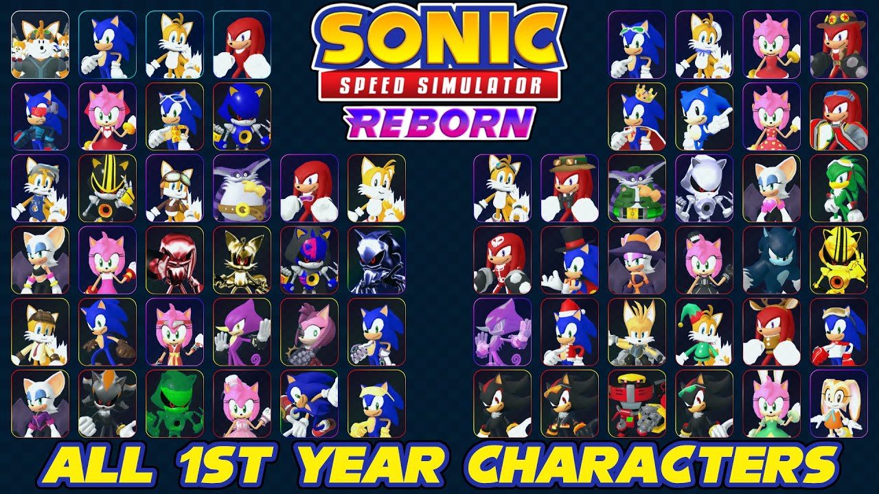 Playing As Every Character In Sonic Speed Simulator! (1 Year ...