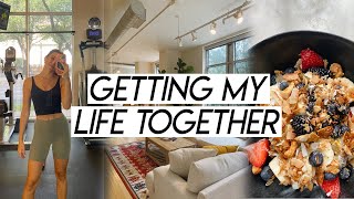GETTING MY LIFE TOGETHER VLOG | reset routine, huge grocery haul, puppy haul, planning for the week!