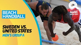 Beach Handball - Sweden vs USA | Men's Group A Match | ANOC World Beach Games Qatar 2019|Full Length