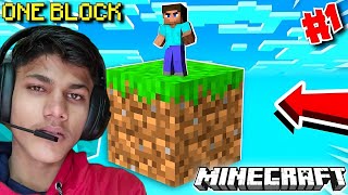 First Day in Minecraft One block Survival Video #1 #minecraft