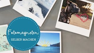 DIY Foto Geschenk: bestickte Fotomagnete basteln