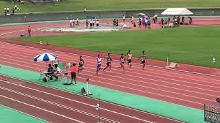 2019 静岡県中学通信 3年男子100m 予選1組