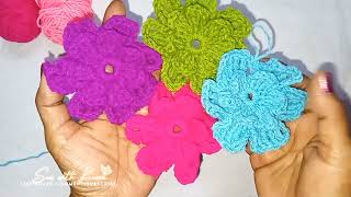 Crochet easy & beautiful flowers// tutorial // ❤️