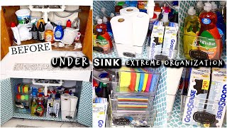 HOW TO ORGANIZE UNDER THE KITCHEN SINK : UNDER SINK EXTREME ORGANIZATION | OMABELLETV