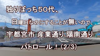 独りぼっち５０代、日曜日なのにすることが無いので、宇都宮市 産業通り 陽南通り パトロール！？（2/3）