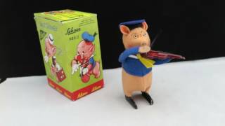 Schuco 980/2 Pig with Violin, Western Germany (1950's) NM - Boxed