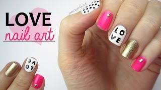 Nail Art for Valentine's Day: LOVE Mix \u0026 Match Design!