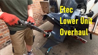 How to Replace Evinrude Etec Lower Unit Oil Seals.