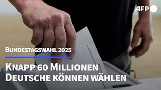 Knapp 60 Millionen Deutsche zur Wahl eines neuen Bundestags aufgerufen | AFP