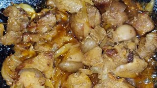 গাহৰি লগত কলপচলা //pork recipe