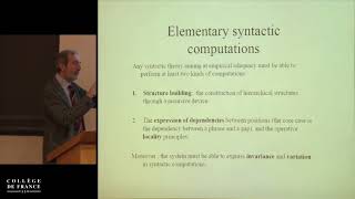 La nature hiérarchique des représentations linguistiques... - Stanislas Dehaene (2013-2014)