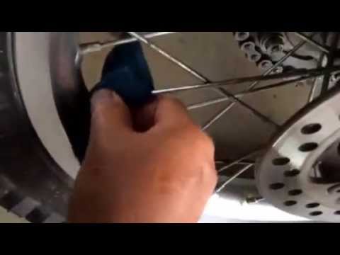 Clean your motorcycle spokes Clean your motorcycle spokes