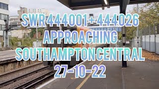 SWR 444001 + 444026 approaching Southampton Central • 27-10-22