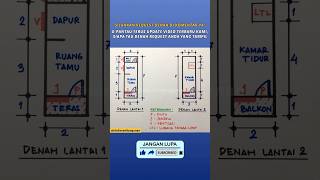 Denah Rumah 2x7 Meter 2 Lantai - Versi 1