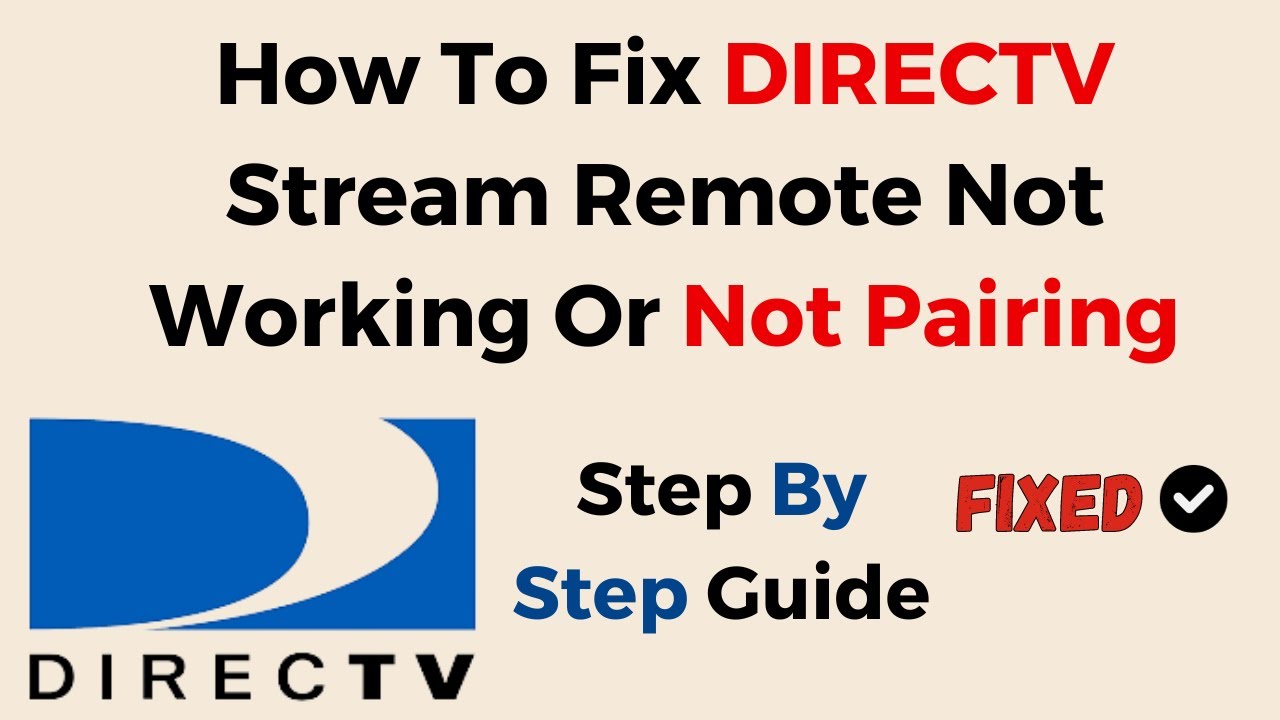 How To Fix DIRECTV Stream Remote Not Working Or Not Pairing - YouTube