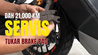 ADV160 BELUM SERVIS/TUKAR BRAKE PAD?  JOM KASI SELESAI..