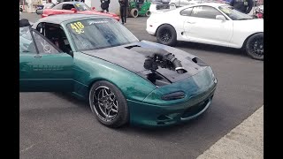 Turbo LS V8 Mazda Miata vs 1000hp + Toyota Supra MK4