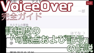 詳細度の「句読点および記号」の解説【Lv.3】～VoiceOver完全ガイド(iOS14)～