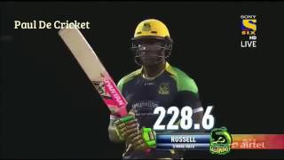 Andre Russell power hits 100 off 42 Andre Russell power hits 100 off 42