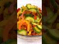 Viral Tiktok Cucumber Pepper Salad 🥗 #cookingvideo #viraltiktok #tiktokrecipe #salad #saladrecipe