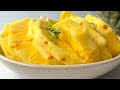 How to cut a whole pineapple in JUST 5 Minutes 🤯 EASIEST WAY EVER