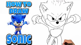 How To Draw SONIC | Sonic The Hedgehog 3 #drawing #sonic3